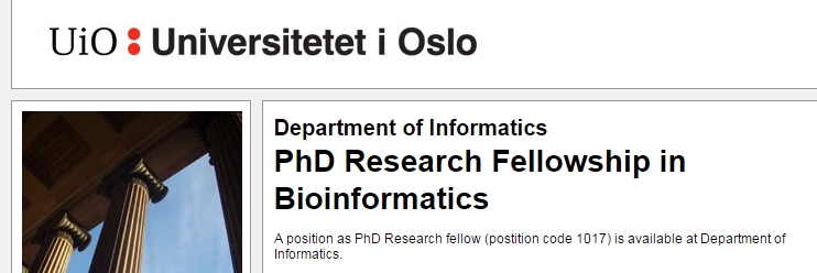 phd research fellowship in norway